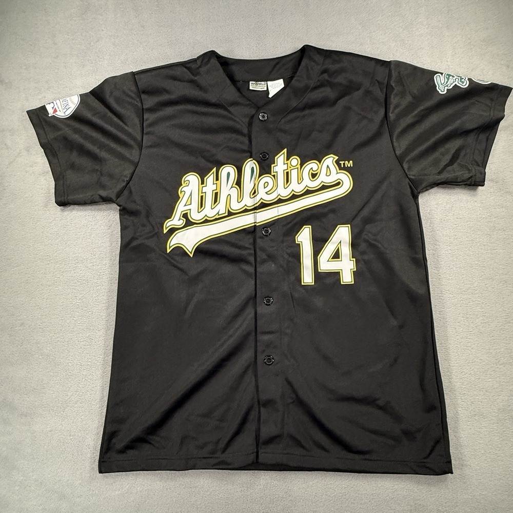 Oakland Athletics Mark Ellis 14 Black Adult Size Large Promo Jersey